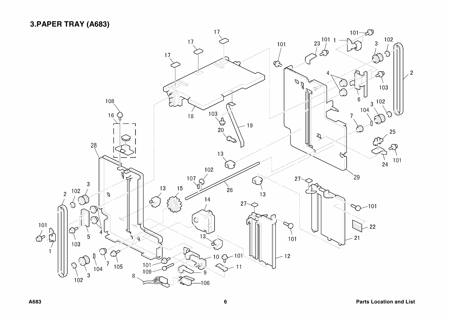 RICOH Options A683 LARGE-CAPACITY-TRAY Parts Catalog PDF download-3